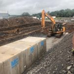 Concrete block installation