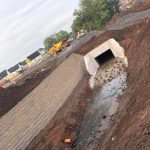 Concrete drainage installation