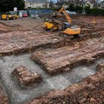 Digging building foundations